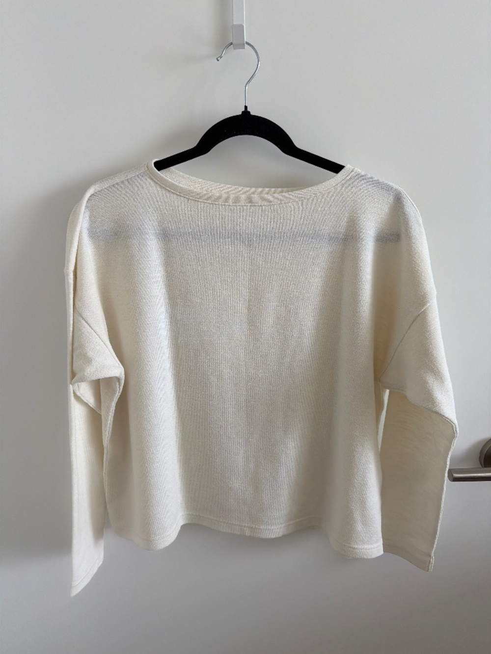 Uniqlo White/Cream Thin Boatneck Sweater Size S
